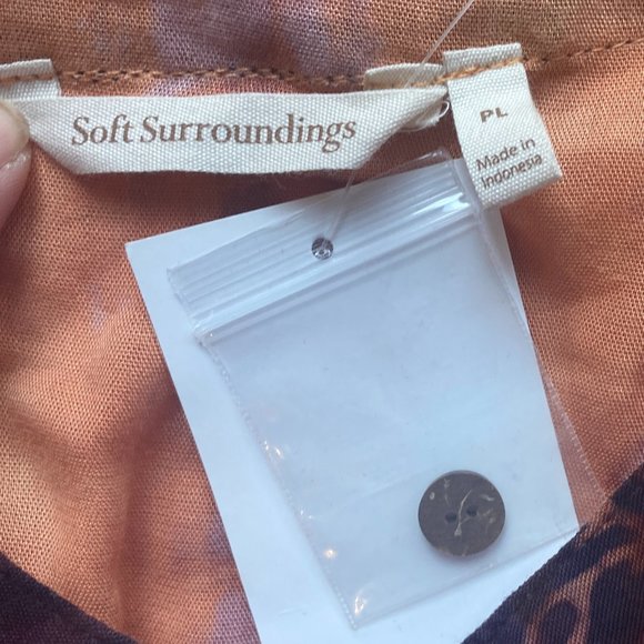 NWT-Soft Surroundings Sunset Bali Maxi Dress Boho Tie Dye Tropical Watercolor-PL - Picture 13 of 13